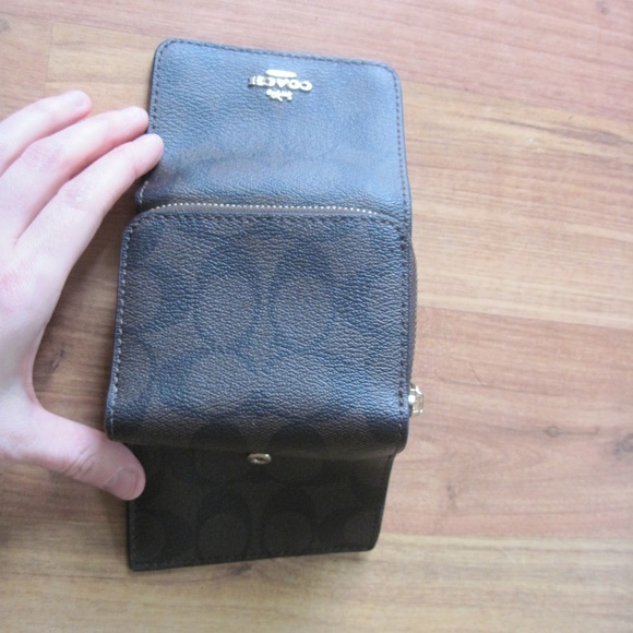 Brand New Coach Leather Logo Trifold Wallet - Picture 7 of 7